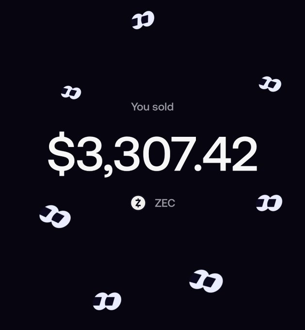 The image features a post with an advertisement for De-risked, which appears to be related to Bitcoin or other cryptocurrency. The text on the post reads "De-risked a portion of $ZEC but will buy back more soon." This is likely meant to attract attention and generate interest in the offer provided by De-risked.