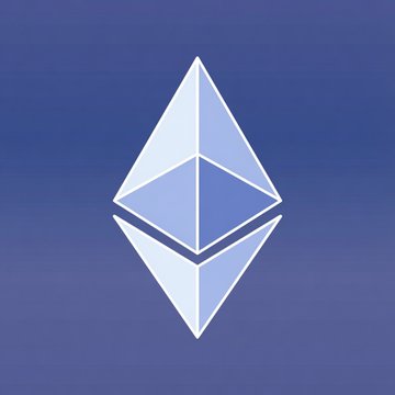 The Ethereum logo is displayed on a blue gradient background. The post references Robert Kiyosaki's bold price prediction for ETH, with the logo serving as a visual symbol for the cryptocurrency being discussed.