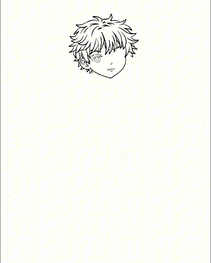 The image features a black and white line drawing of a person's face, which appears to be a cartoon or anime style. The drawing is set against a plain white background, making the subject stand out prominently. The caption below the image provides some context about the artist behind the drawing, stating that it is "just the beginning of something bigger". This suggests that the artist may have been working on this piece for quite some time and has plans to expand their creative endeavors further.