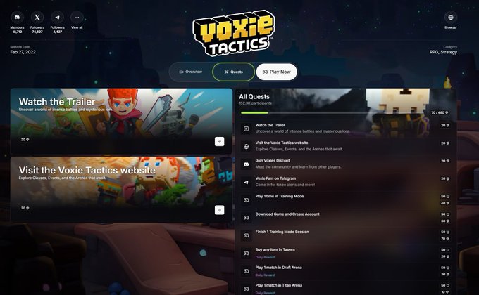 The image displays a screenshot of an interactive game menu from the video game, Voxie Tactics. The user interface appears to be focused on providing gameplay options with different rewards depending on the player's performance. There are two main sections in the menu, which includes options for watching trailers and learning about the game. In total, there are five distinct rewards displayed at the bottom of the screen: a 30% discount, 40,000 points, a free trial option, and a prize pool totaling 40,000 dollars. The post also offers advice on how to maximize these rewards by strategizing gameplay accordingly, such as visiting the Voxie Tactics website for more information or watching trailers in order to learn from others' strategies before trying it out themselves.