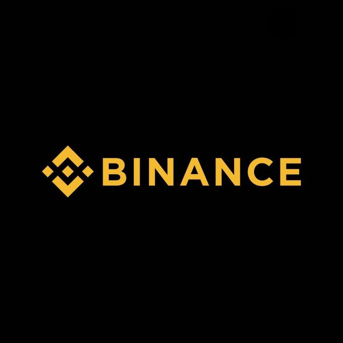 The image features the company's signature golden logo—four diamonds forming a square—alongside the "BINANCE" name in bold lettering on a black background. It visually reinforces the announcement about Binance discontinuing its mining pool operations, representing the brand behind the service shutdown.
