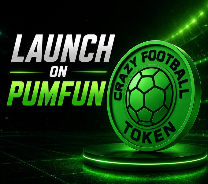 The image features a green soccer ball with black text that reads "launch on pump.fun/coin/79pT8gShB". The background of the image is dark, which contrasts with the bright green color of the soccer ball. This design choice emphasizes the importance and uniqueness of the coin being featured in the post.