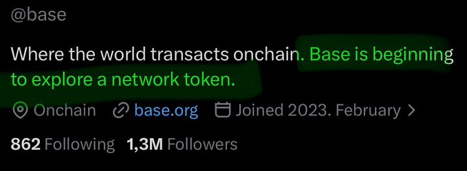 @Base is planning a major upgrade that will move them closer to a network token, as indicated by the message. This implies that they are about to experience a significant change or enhancement in their system. The post mentions "June 25" which could be the date of the upgrade, and "@Base" indicates the name of the account or the user who sent it.