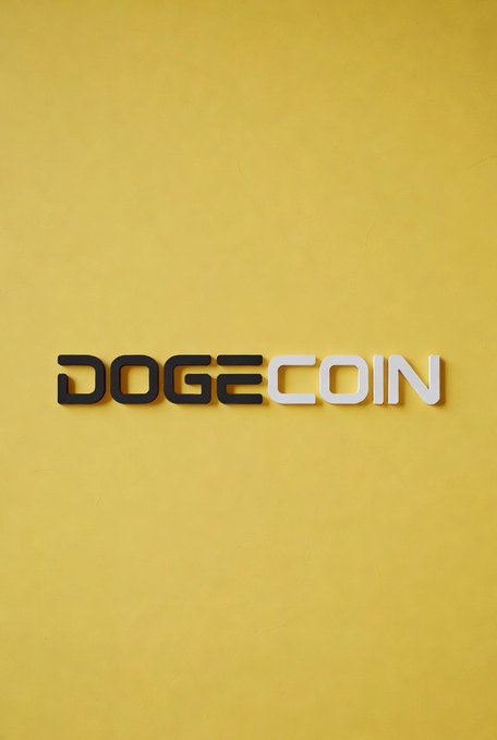 The image features a yellow background with the word "DOGE-coin" written in black letters, which appears to be a logo or a tagline for an online coin exchange platform. The text stands out against the bright yellow backdrop, making it easily recognizable and memorable.