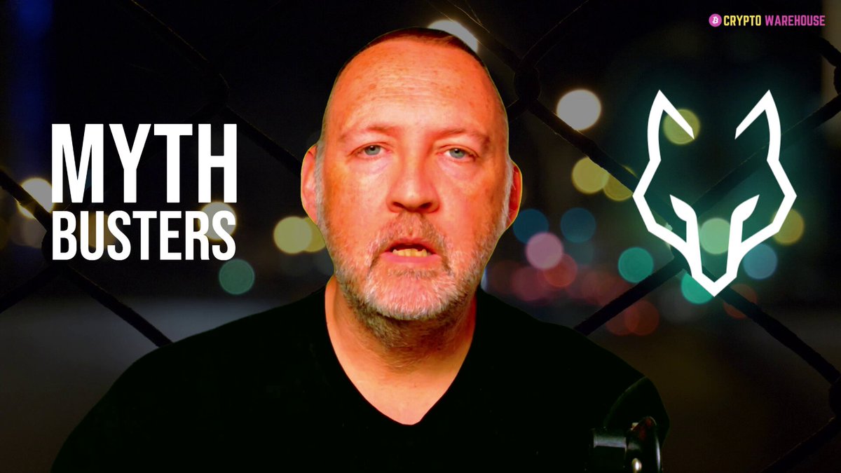 In the image, a man with a beard and mustache wearing a black shirt is talking about myth busters. The background of the picture depicts a city skyline at night or evening lights illuminating the area. The text "Myth busters" is visible in the image as well.