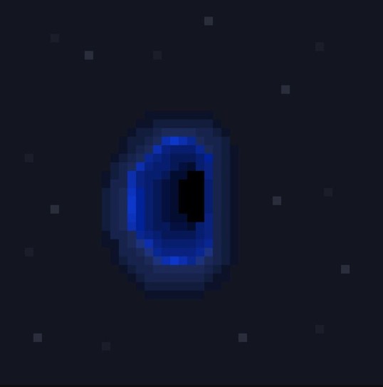 In the image, there is an open void surrounded by a lot of blue sky with multiple stars scattered throughout it. The void appears to be empty or contains nothing. The title of the image reads "ᵀʰᵉ ˢᵐᵒˡⁱᵗ".