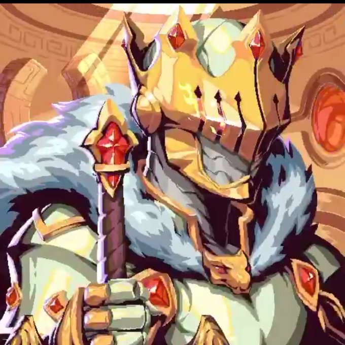 A hand-drawn illustration of an armored knight in golden helmet with red gem accents and fur-trimmed cloak, holding a sword—visually representing the crafted, individual character artwork from the Iron Allies collection mentioned in the post. The detailed, single-character focus mirrors the project's emphasis on hand-drawn 1/1 art rather than mass-produced NFT avatars.