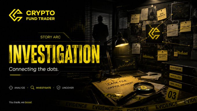 The image shows an intriguing scene with a desk cluttered with various papers and documents, which includes some photos, and multiple pieces of evidence scattered around. The main focus appears to be a magnifying glass used as a tool for investigation, adding an element of mystery to the situation depicted in the post. The accompanying post seems to relate this scene to the investigation process, where attention is being given to small details that may have been missed initially.