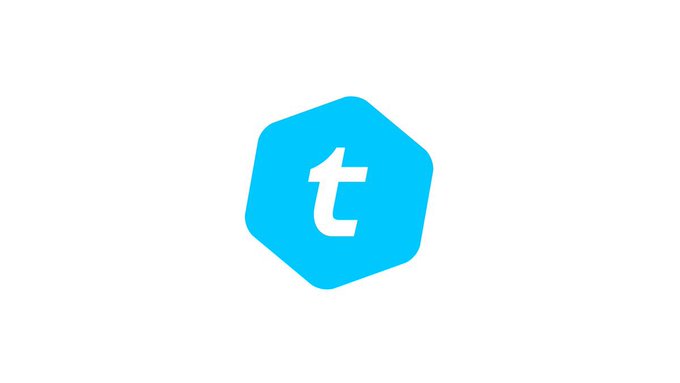 The image features a logo with a hexagonal shape, colored blue, and the letter "t" written inside of it. The background of the image is white, which contrasts nicely with the blue color of the logo. The text "Long time no see $TEL" is also present in the image.