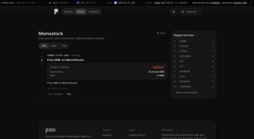 A dark-themed cryptocurrency token page for 'Mematex' displaying various trading statistics, social links, and project information.