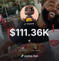 A screenshot showing a Telegram post with '$111.36K' displayed prominently, featuring a Puffer Fish avatar.