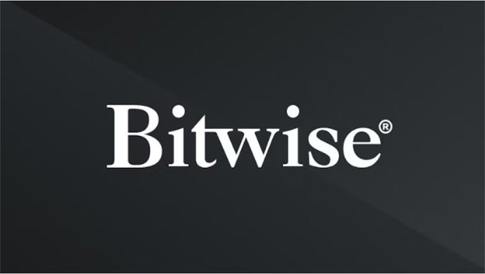 The image displays the "Bitwise®" logo in white serif text on a dark background, representing the cryptocurrency asset management firm mentioned in the post about a $7.12 million XRP purchase by one of their clients.