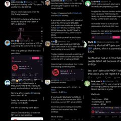 A collage of various social media posts and crypto-related comments in Indonesian, discussing tokens like KCEX, $BTC, $ETH, and others.