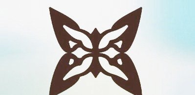 A stylized brown butterfly logo is centered against a light gradient background, featuring symmetrical wing patterns that resemble the letter "q" or a flowing design.

The image relates to the post by serving as the visual representation of the Quip network's "gQuip legend," with the butterfly's dual-sided symmetry symbolizing how the platform bridges simplicity for users and powerful quantum computing behind the scenes.