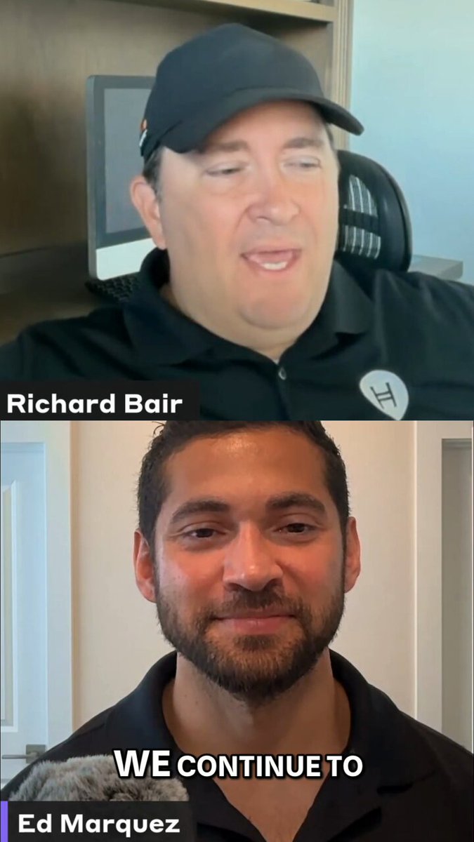 The image shows two men wearing black shirts, with one man wearing a baseball cap. The caption below the image reads "We continue to trust each other." This statement suggests that they have established a foundation of trust through their actions or transactions, which is essential for maintaining digital trust in today's interconnected world.