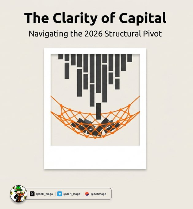 The image features an orange hammock with black squares hanging from it against a white background. The hammock appears to be made of rope or netting, creating a visually striking contrast between the vibrant color of the hammock and its surroundings. The image is accompanied by text that reads "THE CLARITY OF CAPITAL NAVIGATING THE 2026 STRUCTURAL PROTOT", which suggests that there might be an economic event or development in the future that could impact capital markets, such as a change in interest rates or other financial regulations.