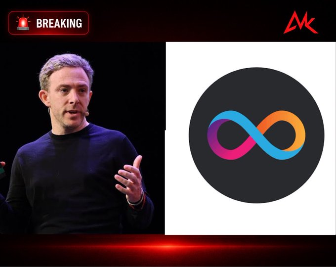A "BREAKING" news thumbnail shows Dfinity's founder Dominic Williams beside the Caffeine AI infinity-style logo, illustrating the headline that Caffeine AI has generated 15 billion lines of code for the Internet Computer (ICP) ecosystem.