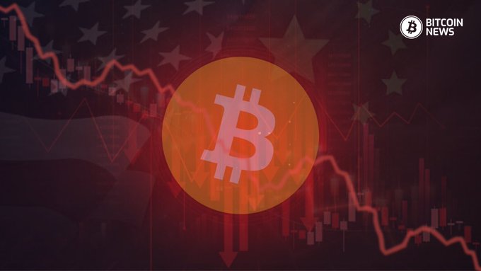 "BITCOIN MARKET MAYHEM Bitcoin plunged to a 6 week low near $72.6K as ETF outflows accelerated, leveraged longs were wiped out, and macro fears rattled risk assets. BlackRock's $IBIT recorded its largest daily outflow since launch with $527.8M redeemed on May 28". 

The image shows a red circle that is being compared to Bitcoin against an economic backdrop featuring lines depicting the Bitcoin market crash. The Bitcoin price has dropped significantly, and ETFs have been wiped out, leaving leveraged longs in ruins. This downward trend in the crypto market indicates that there may be a potential market bubble or overvaluation of Bitcoin, which could lead to further price fluctuations.