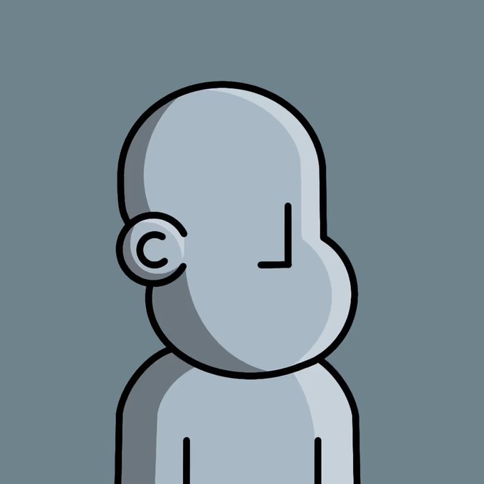 The image features a cartoon character with a bald head, wearing a gray shirt against a blue background. The character appears to be looking off into space or at something out of frame. The caption below the image reads "NPC'S made new ATH now. NPCs to the zero." This suggests that there are no other characters in the scene and the focus is on the bald character with the gray shirt against the blue background.