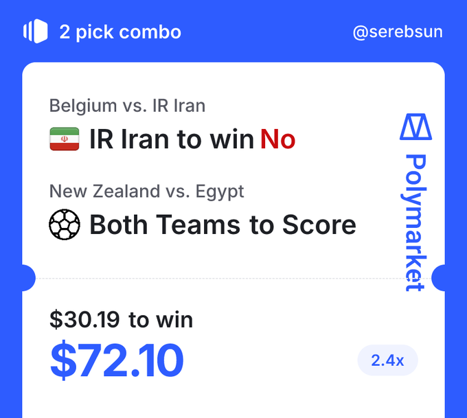 The image shows a screenshot of a social media post with two posts displayed side by side. The first post is titled "2 pick combo" and has a blue background with white text, while the second post is titled "Both teams to score" and also has a blue background with white text. Both posts contain information about an event happening in the world of sports. The image includes a price tag for $72.10, which indicates that there are two events taking place at this time.