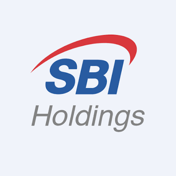 The image displays the SBI Holdings logo, featuring "SBI" in bold blue letters beneath a red curved arch, with "Holdings" written in gray italic text below. This logo relates to the announcement as SBI Holdings is the Japanese financial conglomerate partnering with the Solana Foundation to launch SBI Solana Global.