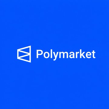 The Polymarket logo appears on a blue background, symbolizing the company's announcement regarding its pursuit of US approval for crypto-style margin trading.