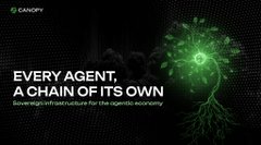 The image features a green tree with a message that reads "Every Agent, A Chain of Its Own" written below it. The background of the image is black, which contrasts with the vibrant green color of the tree. The text on the image suggests that launching a blockchain becomes as easy as deploying an app and that AI agents can create their own chains in minutes. This implies that the first chain one would build could be a trading agent's blockchain, given its potential for quick transactions and low overhead costs.