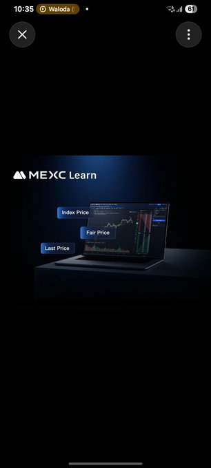 A screenshot of an app or website featuring the logo 'MEXC Learn' with text labels 'Index Price', 'Fair Price', and 'Last Price' displayed over an image of a laptop showing a trading chart.