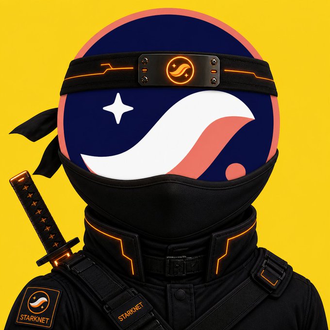 The image features a person wearing a black helmet with a neon-colored design, possibly resembling a StarNet logo or a futuristic style. They are also holding an orange sword, which adds to their futuristic appearance. The background of the image is yellow, providing a striking contrast that makes the person and their equipment stand out.