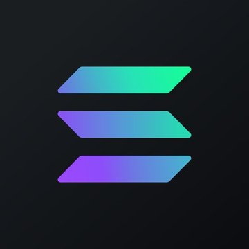 The image features the Solana (SOL) logo, consisting of three stacked horizontal bars with a green-to-purple gradient, set against a dark background. The logo directly represents the cryptocurrency mentioned in the post, which discusses Solana's recently passed "Double Disinflation" governance proposal aimed at reducing SOL token inflation.