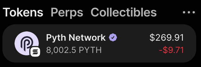 In this image, a payment screenshot of a cryptocurrency token has been taken. The payment amount stands at $9.71. The screenshot also includes information about the tokens being collected and the user's name. The text below reads "just got 7k PYTH for @PythNetwork payout in may tbh i wasn't much active last month, still got paid pretty well for few tweets if you're not in the pyth creator thing yet, you're leaving money on the table watch my vid below".