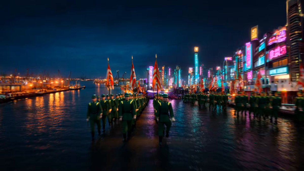 The image shows a group of people dressed in green uniforms walking across a body of water, possibly a river or lake. The scene appears to be taking place at night with city lights illuminating the area around them. The photo captures the moment when these individuals are marching together as part of an event or gathering.

The post is about Bitcoin and cryptocurrency, specifically referencing the day that Bitcoin was first seen on Coinbase markets. It seems like a reference to the fact that the group in the image is dressed in green uniforms, which could be associated with a specific organization or event related to Bitcoin or cryptocurrency. The night setting adds an element of mystery and intrigue to the scene as they march across the water under the city lights.