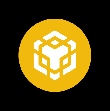 The image shows the Binance Coin (BNB) logo, a gold circular emblem with a stylized geometric cube design, representing the cryptocurrency mentioned in the post about its 37th quarterly token burn and recent weekly price decline of 3%.