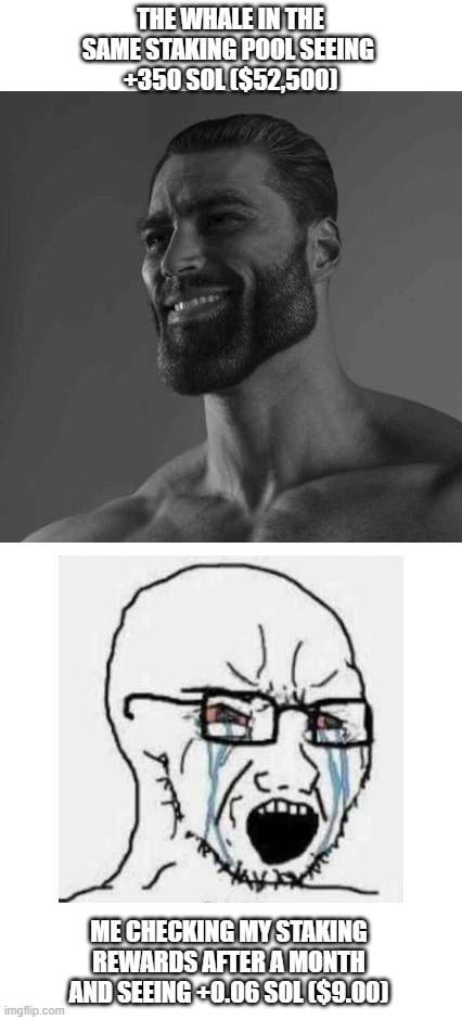 The post includes a photo of an angry man with glasses next to a meme about checking his account balance after seeing a $4,000 balance statement for the month. It is possible that this is related to the same pool as the man's account balance, but we cannot definitively confirm it from the image alone. The key information being discussed in the post is how much money someone has checked into their account and whether or not they have been paid back within a certain period of time.