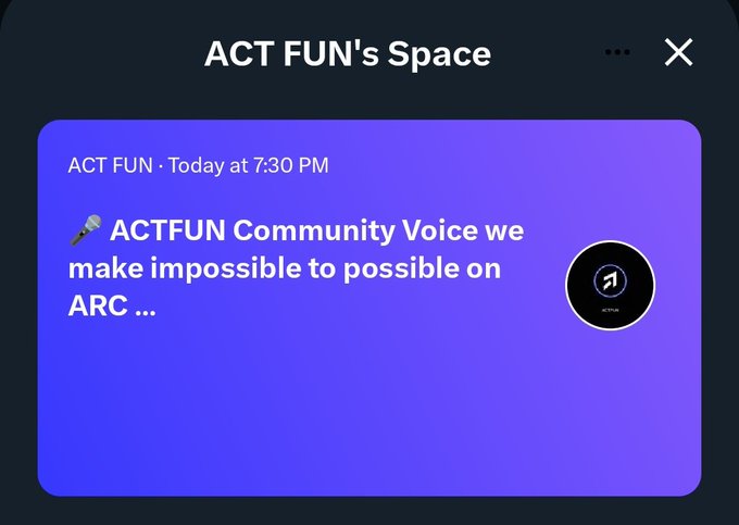 The image features an ACTFUN page where a screenshot is displayed, and text has been edited to include a meme about a microphone. The original text from the post reads "this is a mainnet vision on @arc building to save the trenches, memes should not be a means of extraction, it should be owned and controlled by the community that'S the mission of ACTFUN Mine delivering the trenches into the hands of the community join us on the space for".