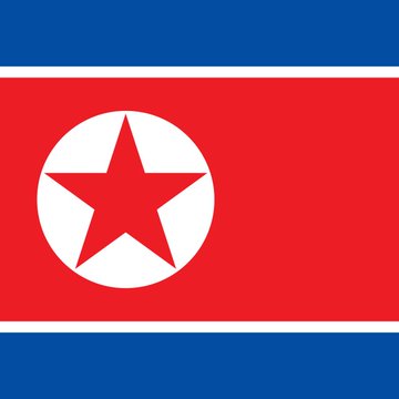 The flag of North Korea, featuring its iconic red star within a white circle against red and blue horizontal stripes, visually anchors the story about researchers using a fake crypto startup to track suspected North Korean IT workers. The flag serves as a symbol of the country whose covert operatives are at the center of this investigation.