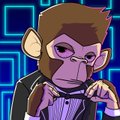 The image features a cartoon monkey wearing a tuxedo, posed against a neon blue background — a playful mascot-style graphic tied to the announcement of the upcoming $VOLT token launch this September.