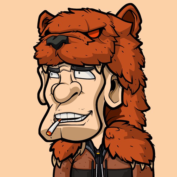 A cartoon man wearing a bear hat and smoking a cigarette grins slyly, paired with a post celebrating "Happy Wegen Wednesday" and announcing the ongoing migration to ETH. The bear imagery fits the bullish "Wegen" (likely meaning "way" or move) energy, while the cigarette-smoking grin suggests confidence or excitement about the ETH migration update.