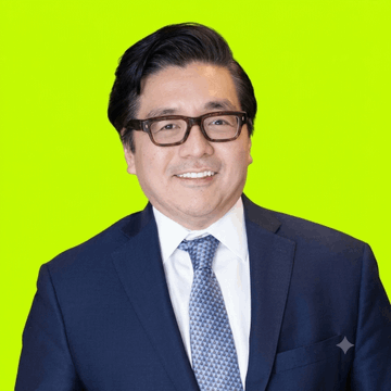 A professional headshot of Tom Lee, the fund manager associated with Bitmine ($BMNR), shown smiling in a navy suit and patterned tie against a bright yellow-green background. The image pairs with news that his firm Bitmine recently acquired 9,926 ETH ($ETH), bringing total holdings to 5.82 million ETH while also repurchasing 1.7 million shares as part of over 20.8 million shares bought back since July 1.