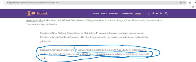 A Pi Network blog page states that the team is developing the ability to browse, list, buy, and trade third-party goods or services with Pi within the ecosystem, including the Pi App Studio. The post connects to the claim that centralized exchanges and external access will eventually be integrated into the Pi browser, while currently no exchanges or external services are available.