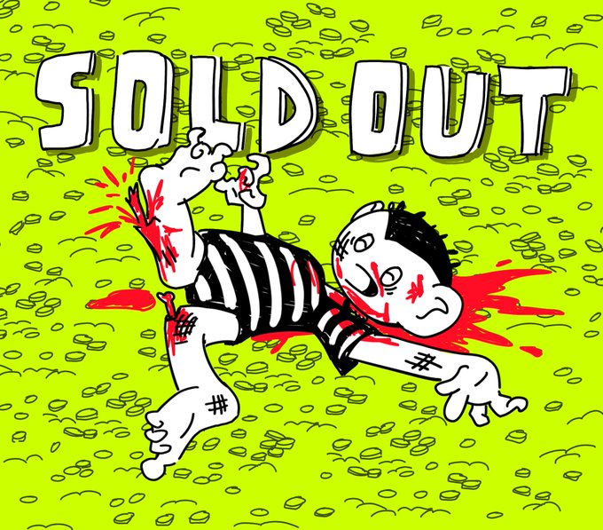 The image depicts a bloody,