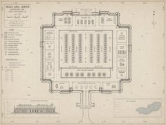 An architectural floor plan drawing of the United States Supreme Court Building.