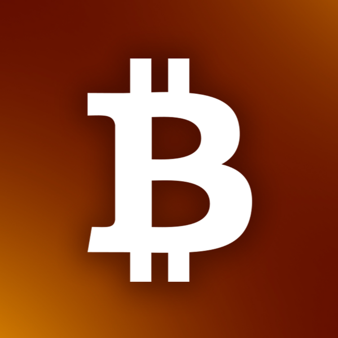The image displays a large white Bitcoin (₿) symbol set against a warm orange and brown gradient background. This iconic cryptocurrency logo serves as a visual anchor for the accompanying post, which highlights how tokenized Pokémon cards have surprisingly outperformed Bitcoin in 2026, making the ₿ symbol a fitting representation of the asset that has been dethroned in this real-world asset (RWA) narrative.