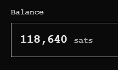 The image shows a screenshot of a post that contains text written in white, which reads "Balance", followed by numbers in black next to it. The numbers are not exactly equal in size but they are close enough for the screen reader to recognize as "118,640 sats". In the corner of the image is an image of a pool with people swimming and playing around.