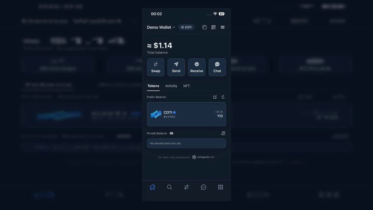 The image shows a screenshot of an app that appears to be a cryptocurrency trading platform. The main focus of the image is a cell phone screen displaying information about the COTI smart contract exchange, which is also referred to as the ether swap on the app. The image shows the app interface with details about exchanging cryptocurrency using COTI's Bridge and LIFI routes for Ether. It appears that there are multiple routes available in this exchange, potentially connecting it to other smart contracts or networks within the cryptocurrency space. This highlights the possibilities of using cross-chain swapping for more efficient transactions and connections between various blockchain nodes. The post also provides information about upcoming support for these swap functions on CipherTrade.