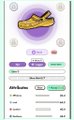 The image shows a STEPN "Genesis" sneaker NFT being leveled up to level 9 in the "United States" (P国) region, matching the post about a "Legendary Challenge" in STEPN. The digital sneaker features a purple and orange color scheme with the step counter at 426 out of 5,000 visible at the bottom.