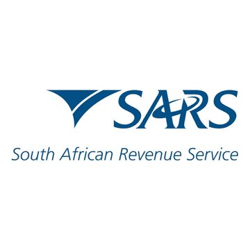 The image displays the official logo of the South African Revenue Service (SARS), featuring its distinctive blue "V" emblem alongside the bold "SARS" text and the full name "South African Revenue Service" beneath it. This logo is relevant to the news about SARS planning to audit approximately 6 million crypto users in South Africa.