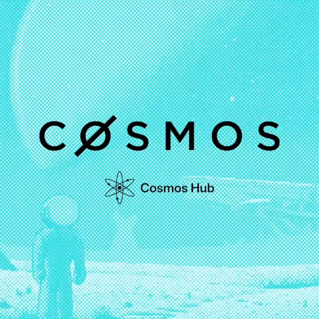 The image features a blue background with white text that reads "COSMOS" at the top of the frame. Below this, there's an illustration of a person wearing a helmet and holding a shield, which appears to be a depiction of an astronaut or a space explorer. The caption below the image states "This is Huge. Cosmos will now have: A strong presence & investment in Korea Longevity for Mintscan @mintscanio Welcome to the team, @mintscanio".