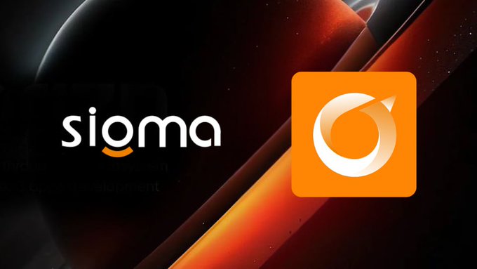 The image features a logo for SigmaTG, which is an app designed for mobile devices. The logo consists of an orange circle with a white "O" inside, accompanied by the text "SigmaTG" written below it. The background of the image is black and has a red line running through it. The post includes a caption that reads: "SigmaTG Chinese: t.me/SigmaDotMoneyCN".
