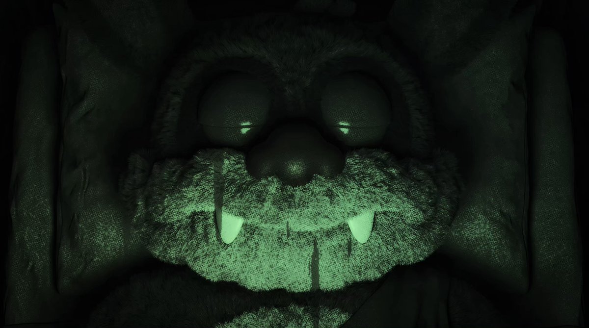 The image features a large green monster with glowing eyes and teeth, giving it an eerie appearance. The monster's mouth appears to be open, as if ready to speak or make a face. The background is dark, which further emphasizes the monster's presence in the scene. There are no texts present in the image, but there is a caption that reads "The MegaETH Terminal campaign has come to an end. I want to express my deepest gratitude to everyone who supported and pledged Nacci throughout this campaign".